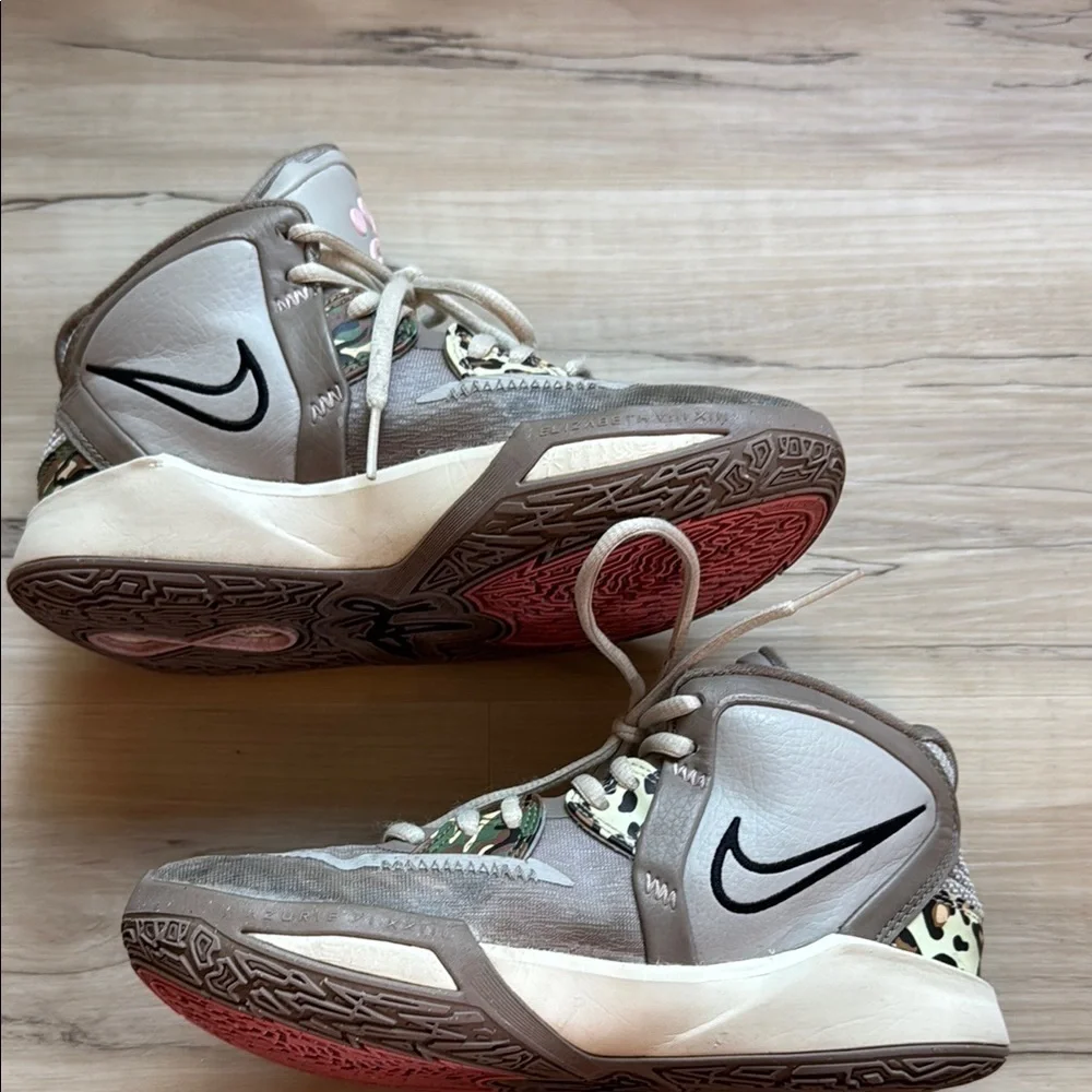 Kyrie Nike Infinity Leopard Camo High-Top Sneakers Sz 3.5Y casual basketball